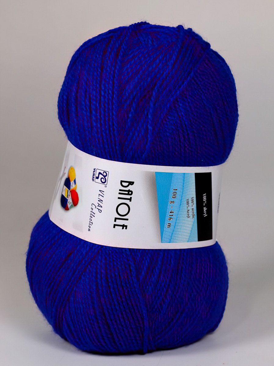 Pletací příze Vlnap BATOLE 56980 královsky modrá, klasická, 100g/416m