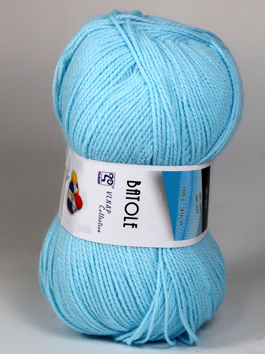 Pletací příze Vlnap BATOLE 56020 modrá, klasická, 100g/416m