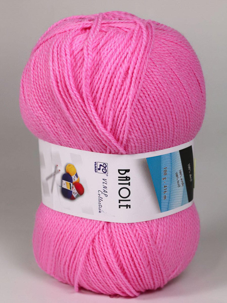 Pletací příze Vlnap BATOLE 52910 růžová, klasická, 100g/416m