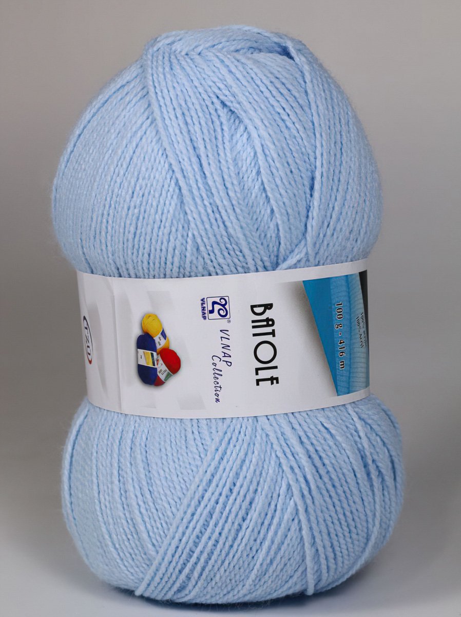 Pletací příze Vlnap BATOLE 56220 světle modrá, klasická, 100g/416m