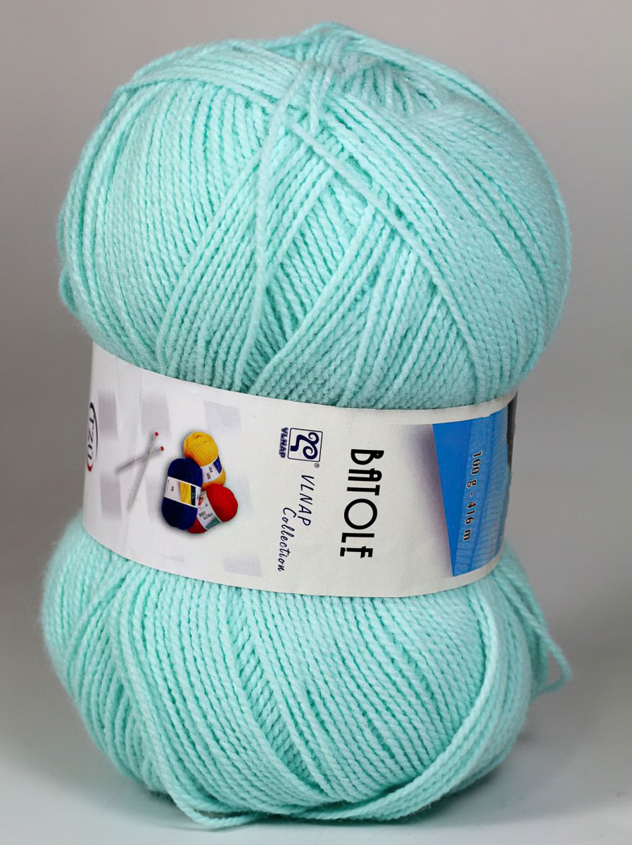Pletací příze Vlnap BATOLE 55024 světle zelená (tyrkysová), klasická, 100g/416m