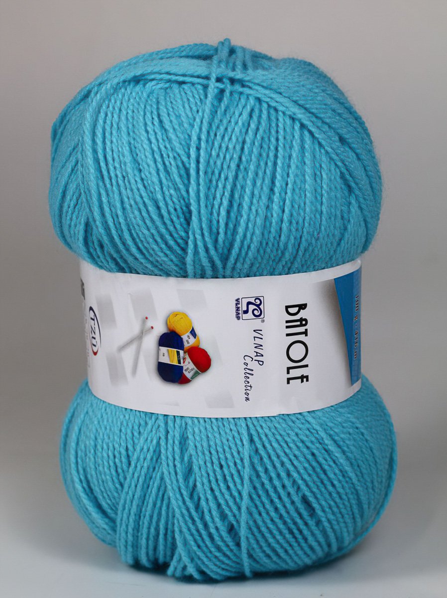 Pletací příze Vlnap BATOLE 56042 tyrkysová, klasická, 100g/416m