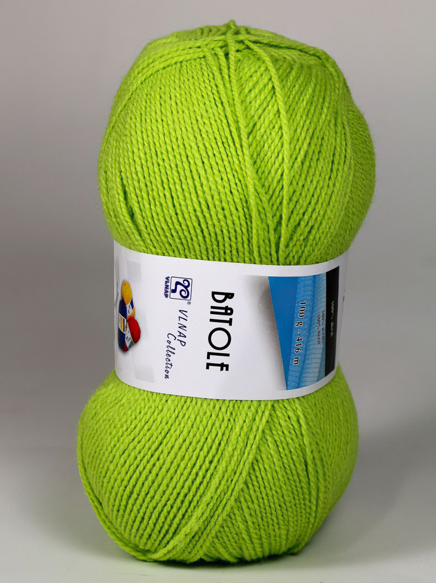 Pletací příze Vlnap BATOLE 55215 zelená, klasická, 100g/416m