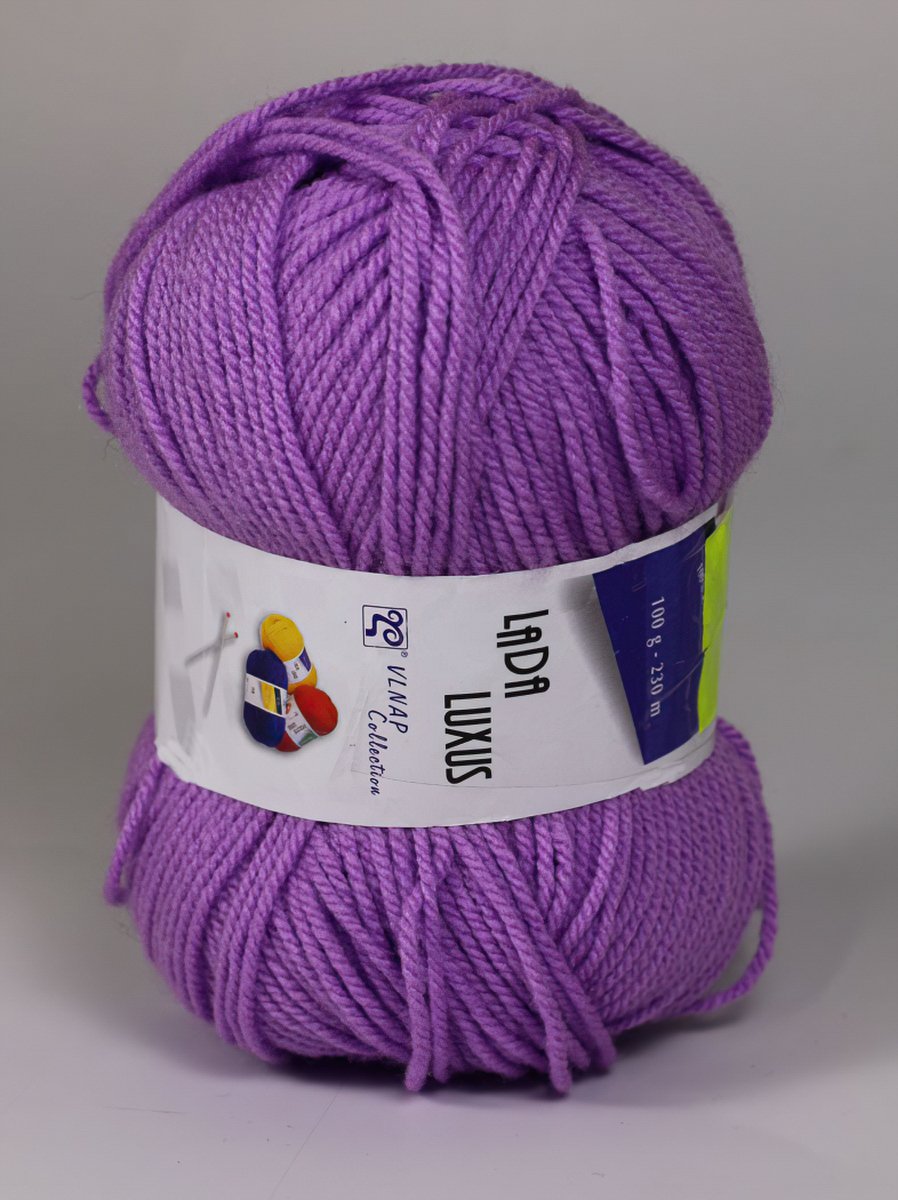 Pletací příze Vlnap LADA LUXUS 53111 fialová, klasická, 100g/230m