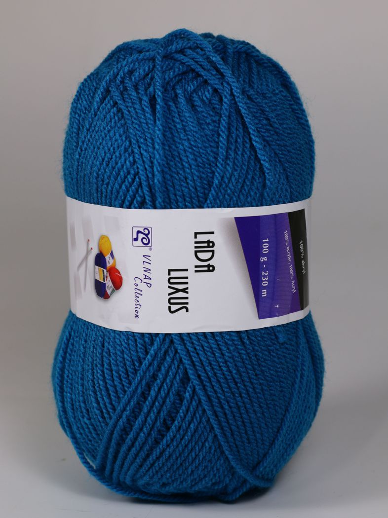 Pletací příze Vlnap LADA LUXUS 54777 tyrkysová, klasická, 100g/230m