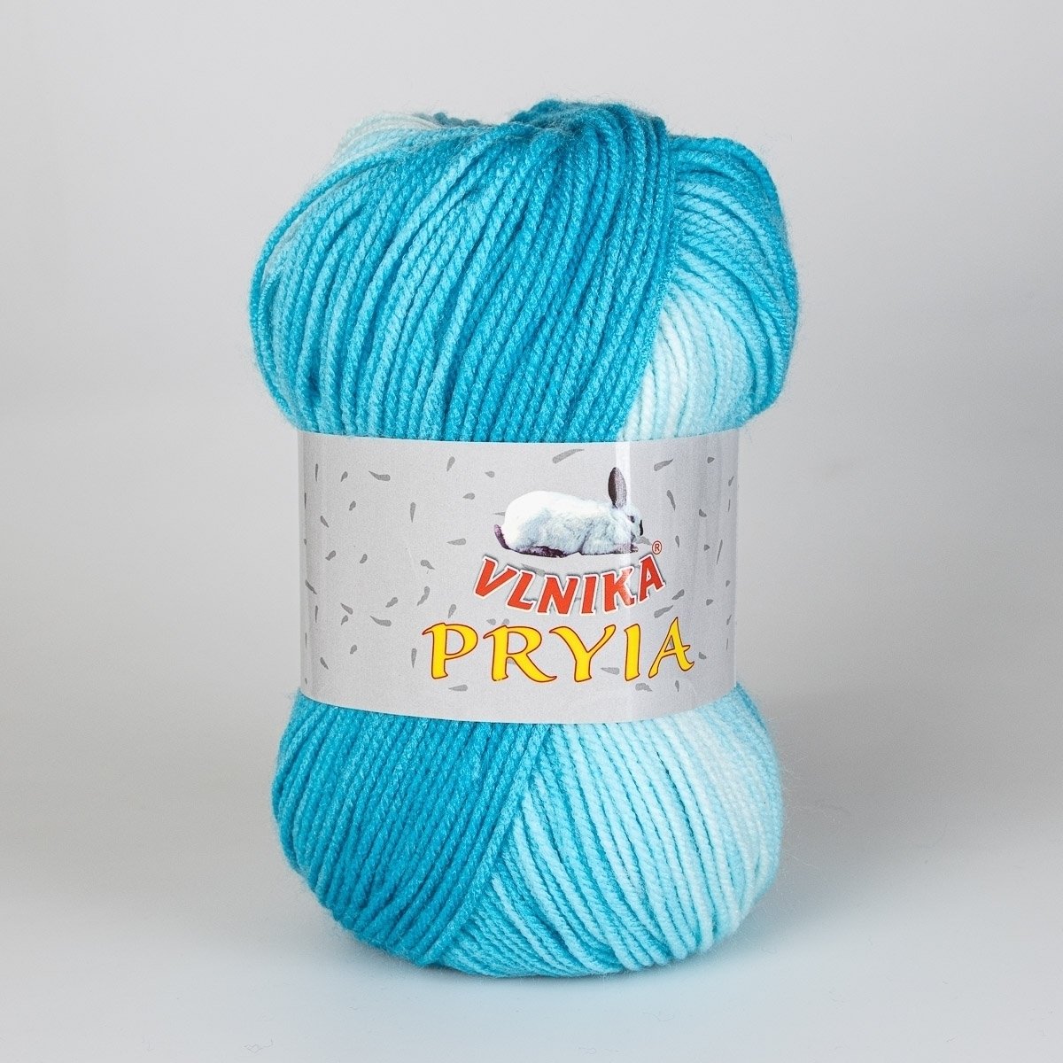 Levně Pletací příze Vlnika PRYIA 118 tyrkysová, melírovaná, 100g/245m