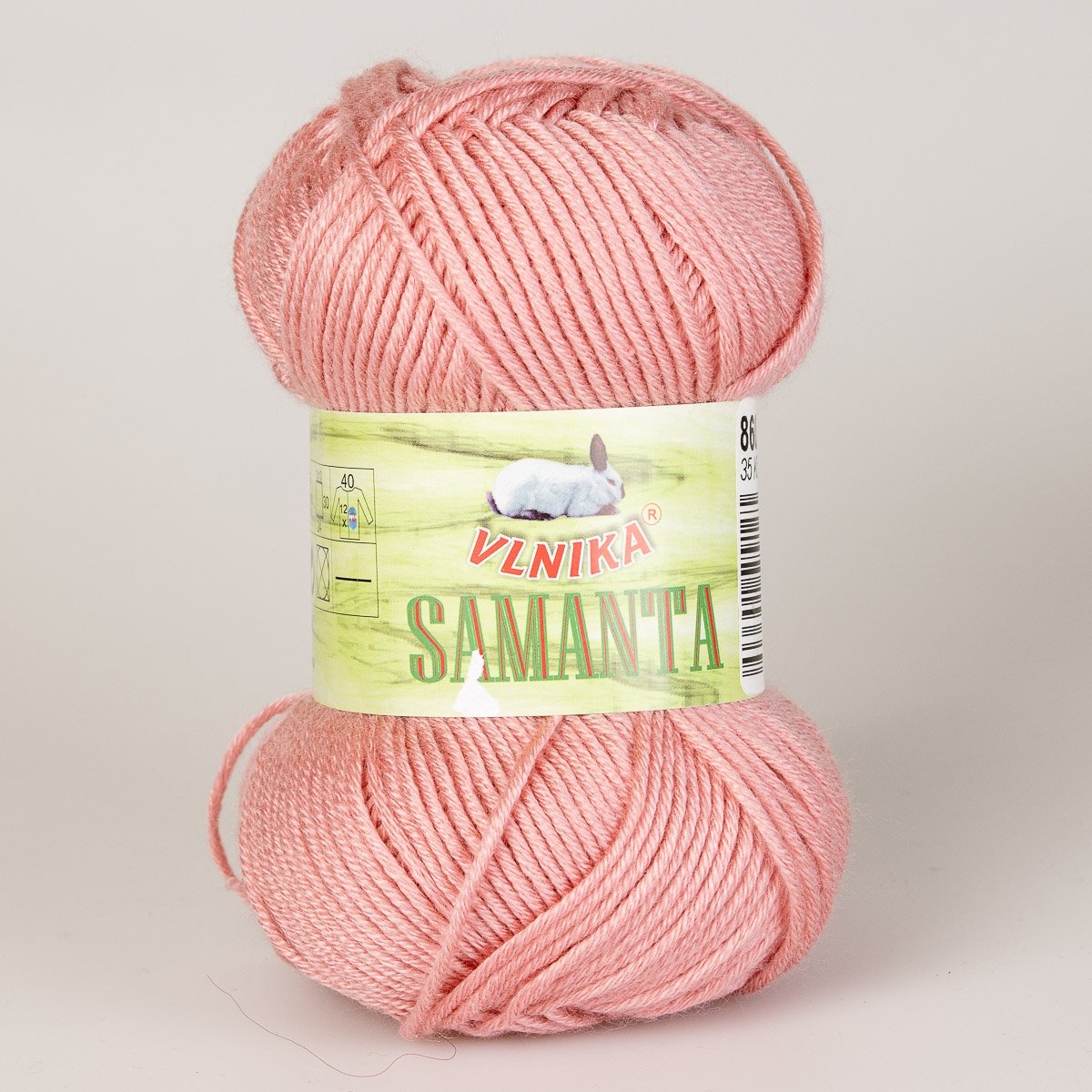 Pletací příze Vlnika SAMANTA 25 starorůžová, klasická, 50g/145m