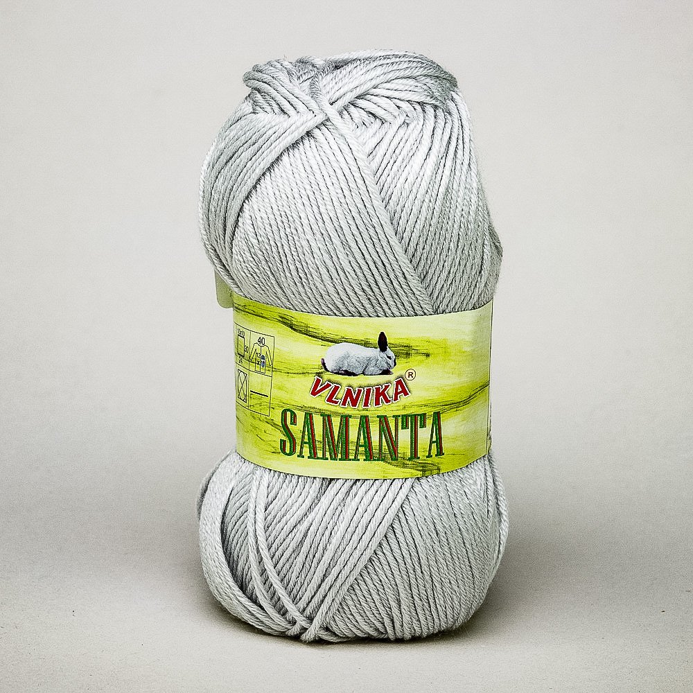 Pletací příze Vlnika SAMANTA 37 světle šedá, klasická, 50g/145m