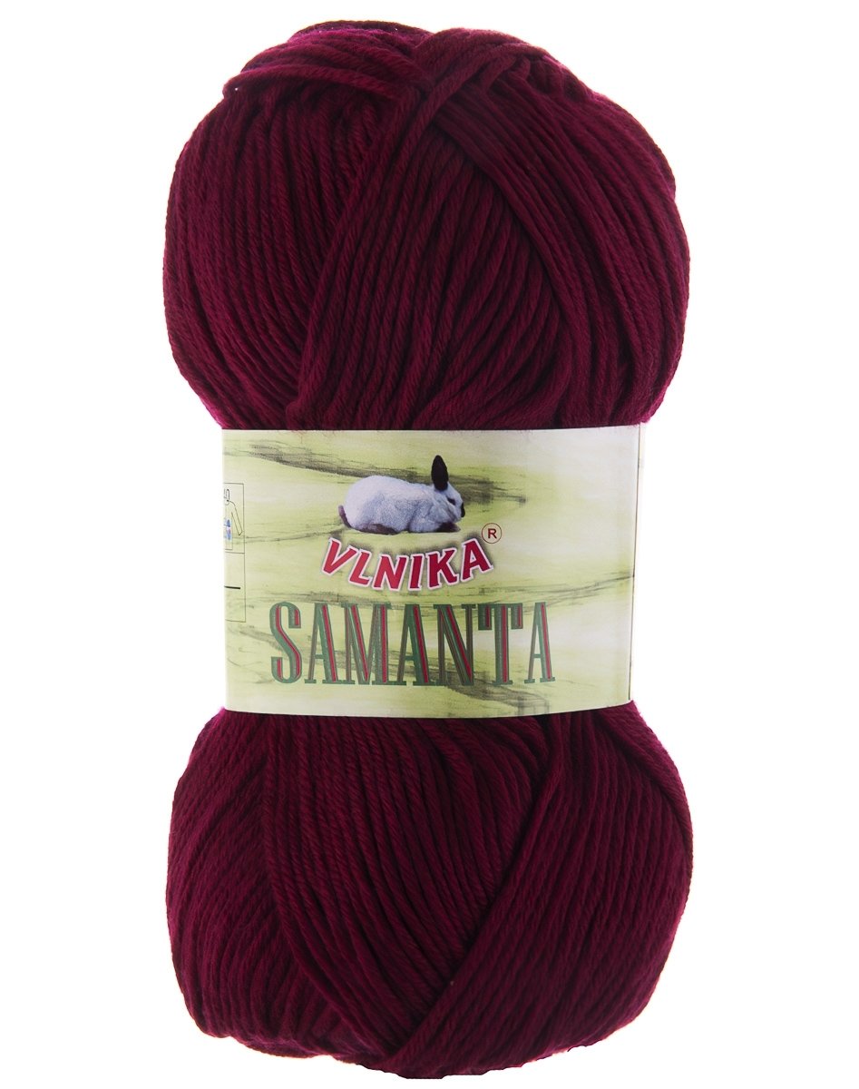 Pletací příze Vlnika SAMANTA 38 bordó, klasická, 50g/145m