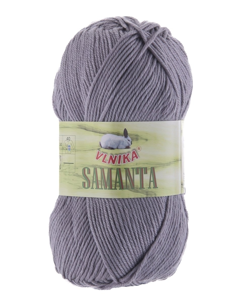 Pletací příze Vlnika SAMANTA 39 tmavě šedá, klasická, 50g/145m