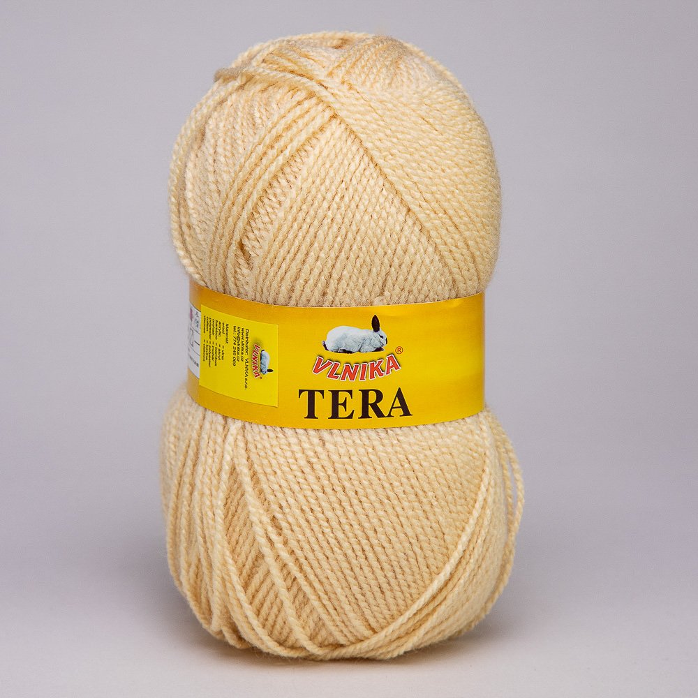 Pletací příze Vlnika TERA 017 béžová, klasická, 100g/310m