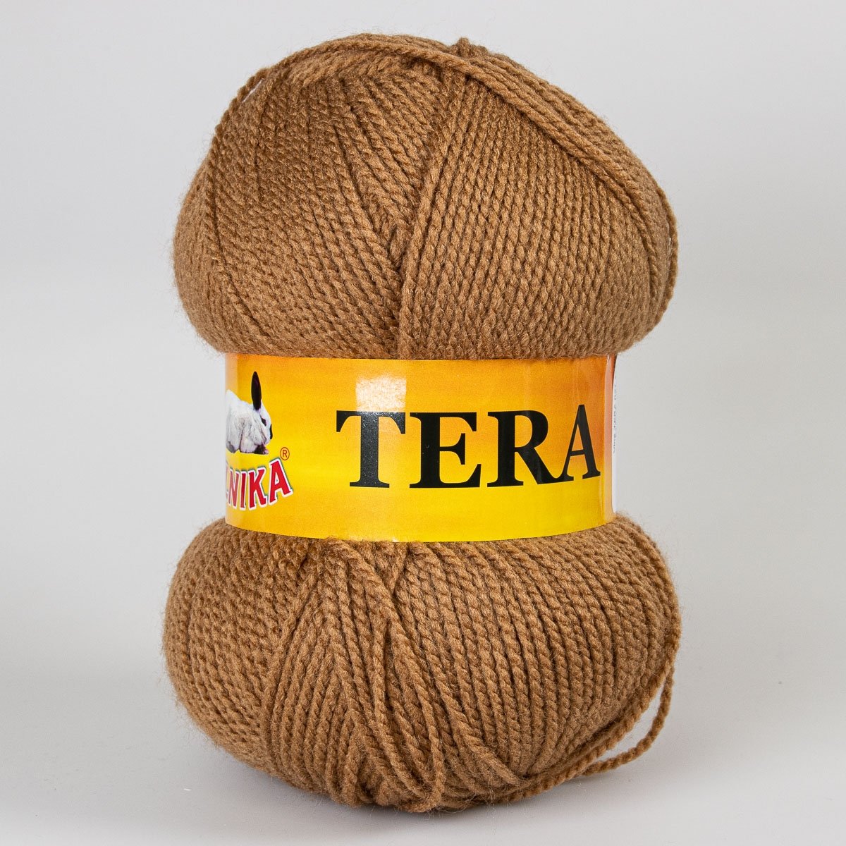 Pletací příze Vlnika TERA 027 oříšková, klasická, 100g/310m
