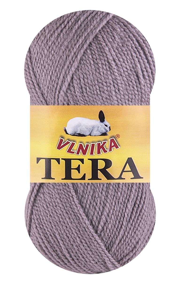 Pletací příze Vlnika TERA 074 pudrově fialová, 100g/310m