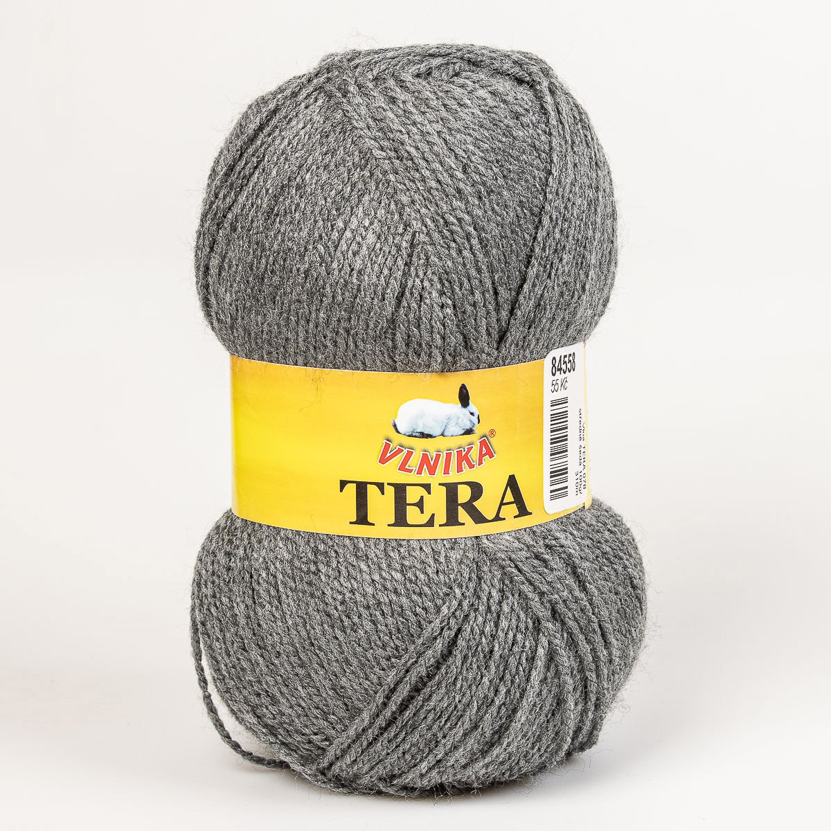 Pletací příze Vlnika TERA 078 středně šedá, klasická, 100g/310m