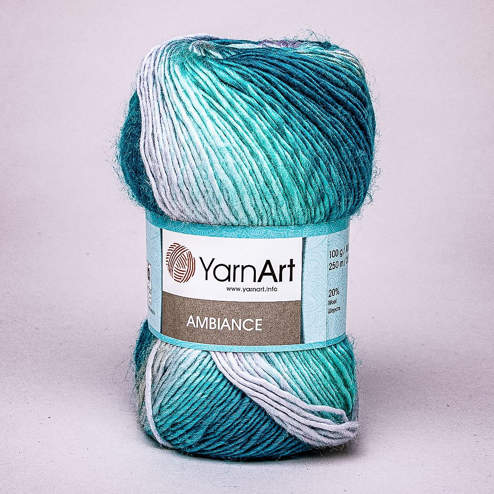 Pletací příze YarnArt AMBIANCE 155 tyrkysová, melírovaná, 100g/250m