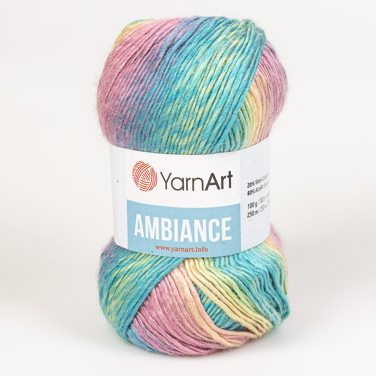 Pletací příze YarnArt AMBIANCE 162 sladká modro-růžová, melírovaná, 100g/250m