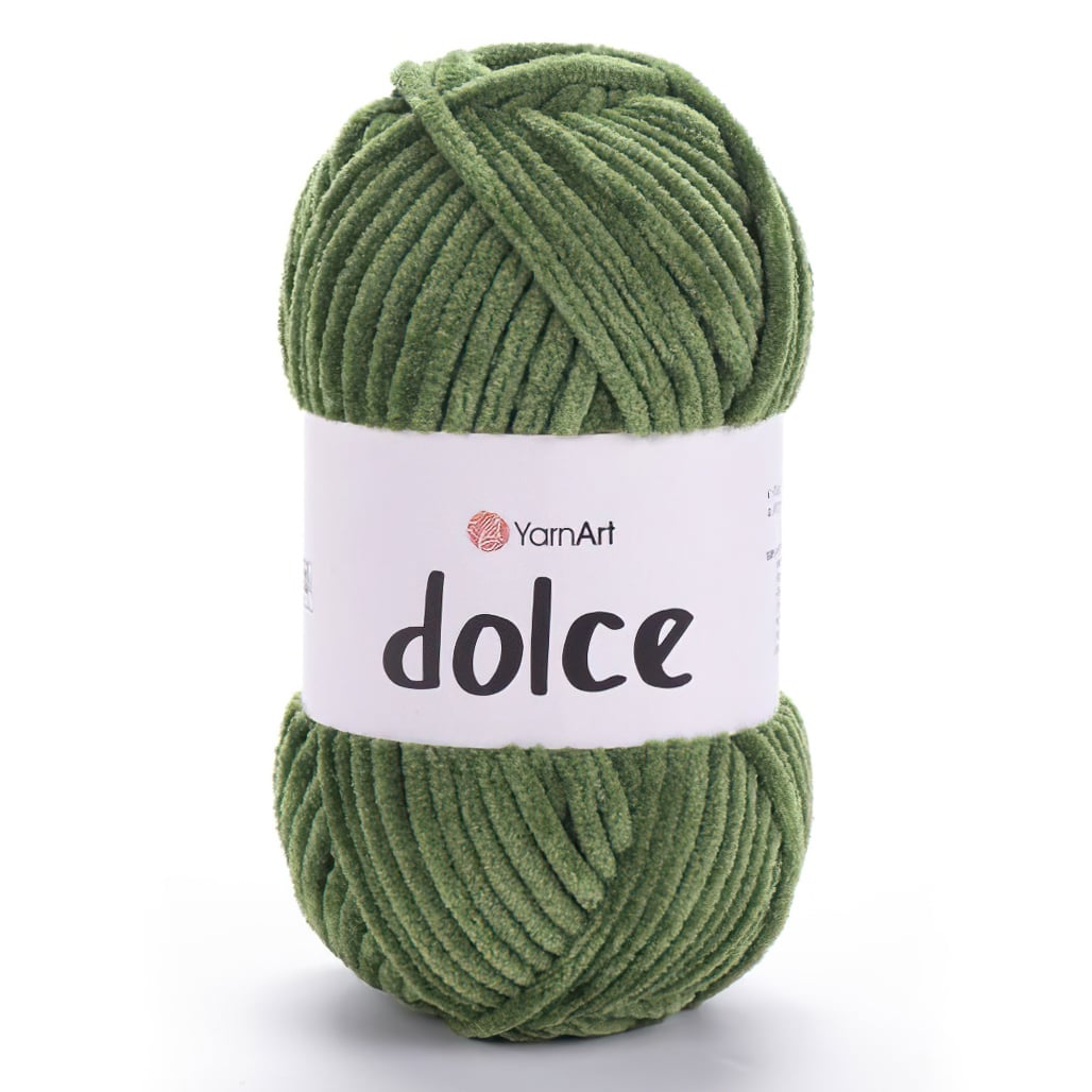 Pletací příze YarnArt DOLCE 797 středně zelená, efektní, 100g/120m