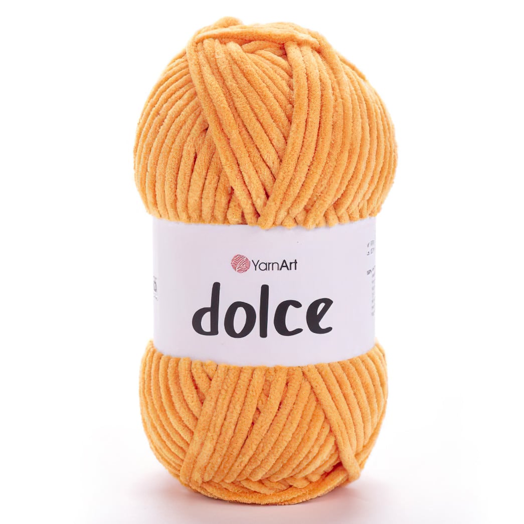 Pletací příze YarnArt DOLCE 852 středně oranžová, efektní, 100g/120m