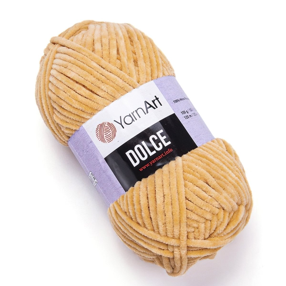 Pletací příze YarnArt DOLCE 855 medově hnědá, efektní, 100g/120m