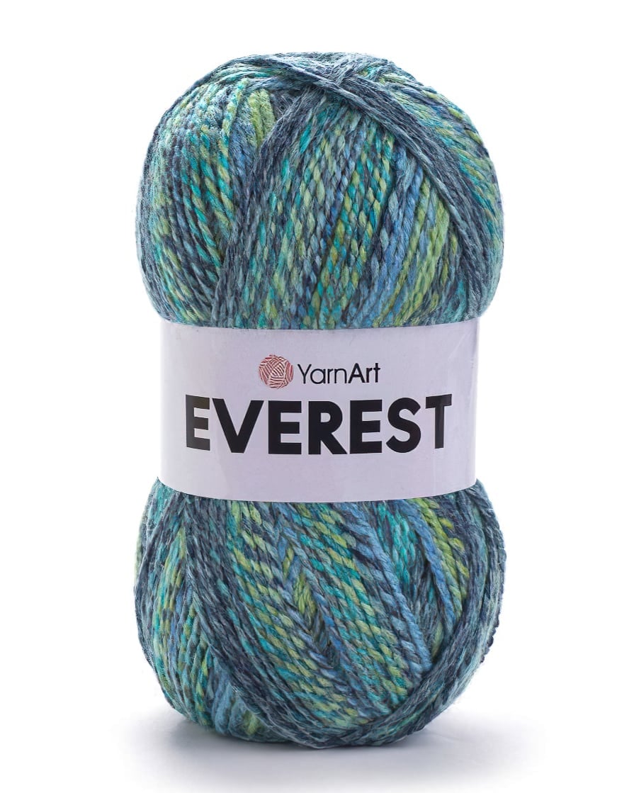 YarnArt pletací příze YarnArt EVEREST 7049 modro-zelená, melírovaná, 200g/320m