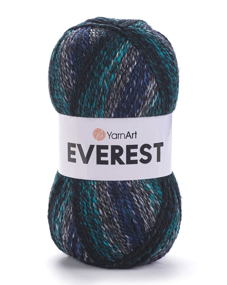 YarnArt pletací příze YarnArt EVEREST 7054 modro-tyrkysová, melírovaná, 200g/320m