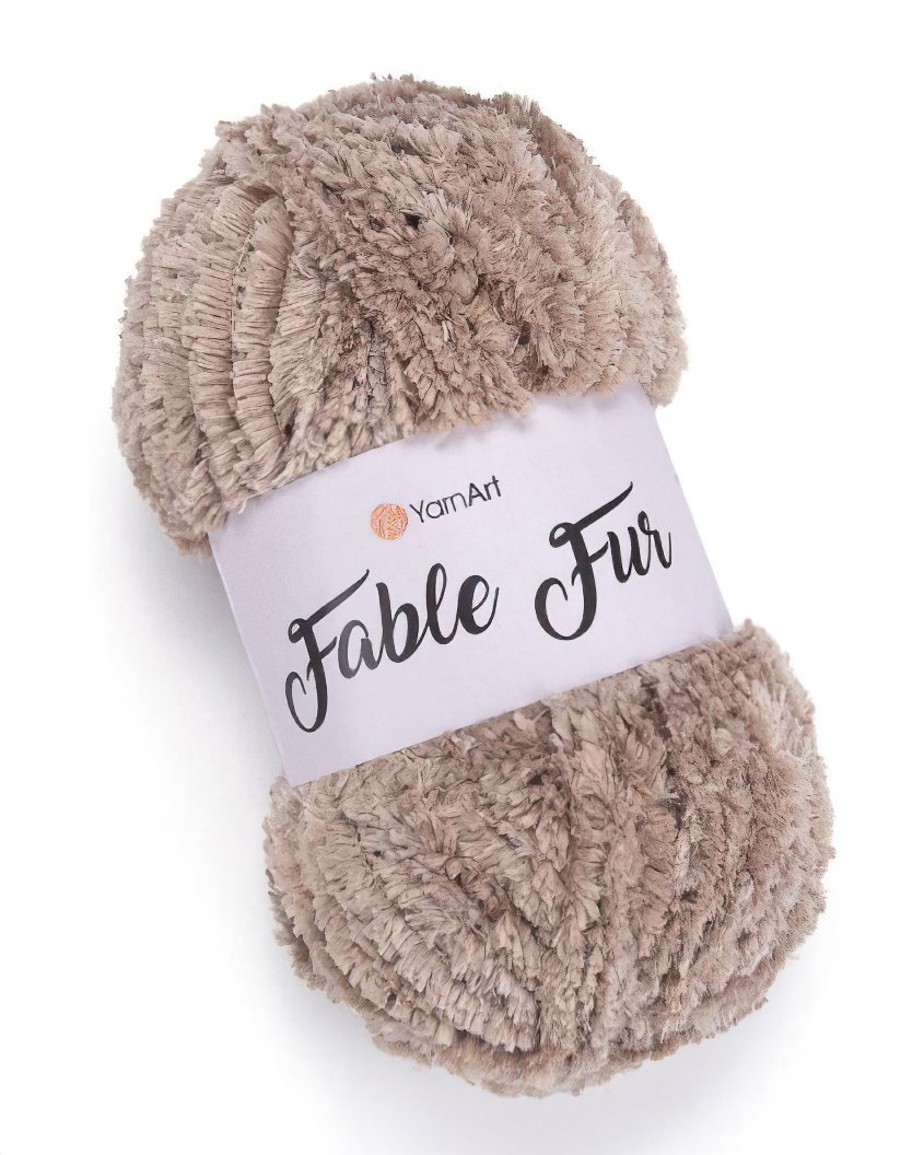 Pletací příze YarnArt FABLE FUR 968 béžová, efektní, 100g/100m