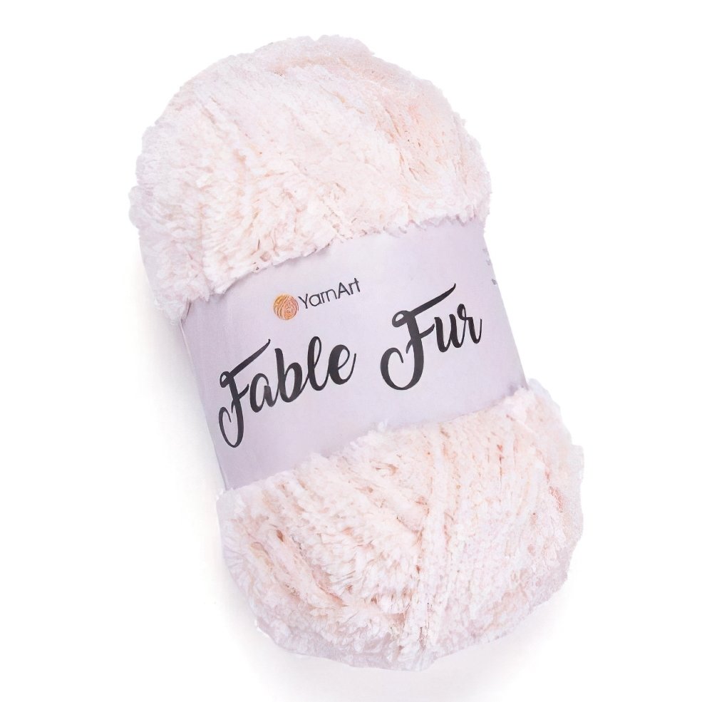 Levně Pletací příze YarnArt FABLE FUR 976 světle růžová, efektní, 100g/100m