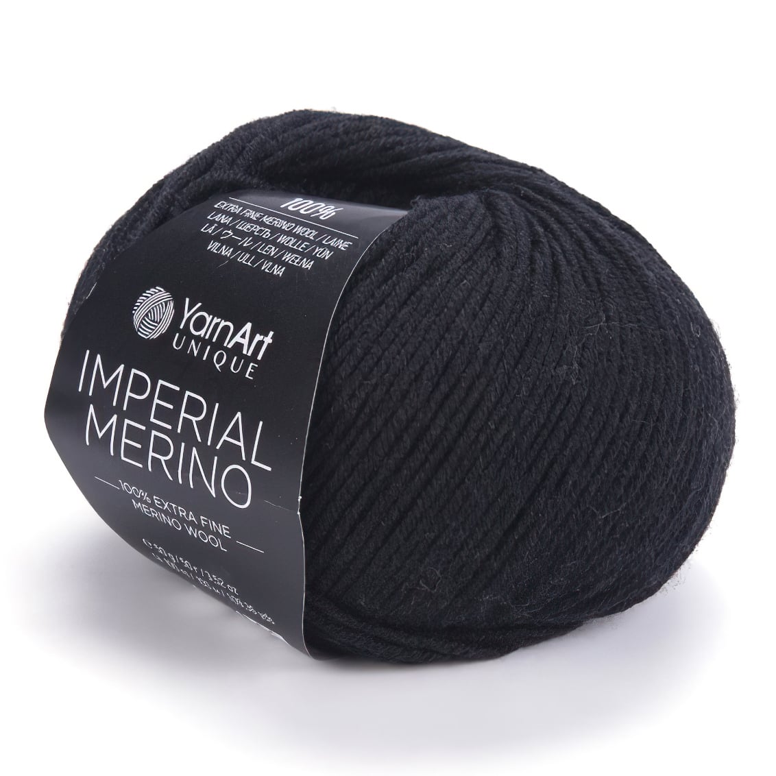Levně Pletací příze YarnArt IMPERIAL MERINO 3301 černá, jednobarevná, 50g/100m