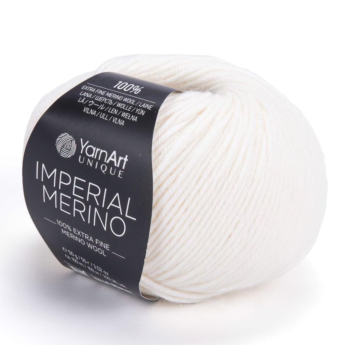 Levně Pletací příze YarnArt IMPERIAL MERINO 3302 smetanová, jednobarevná, 50g/100m