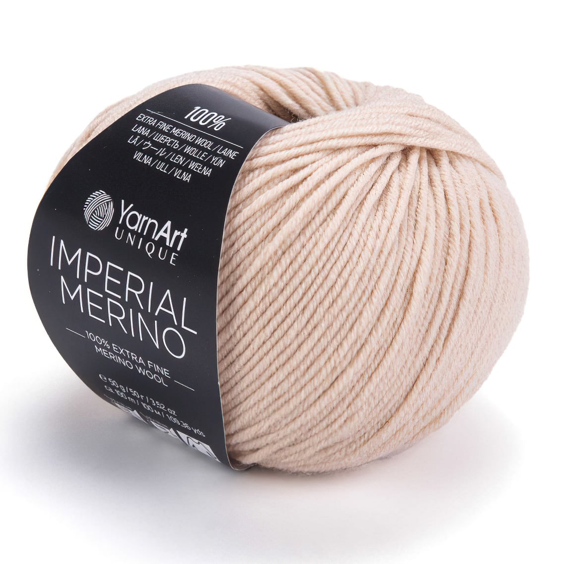 Levně Pletací příze YarnArt IMPERIAL MERINO 3305 béžová, jednobarevná, 50g/100m