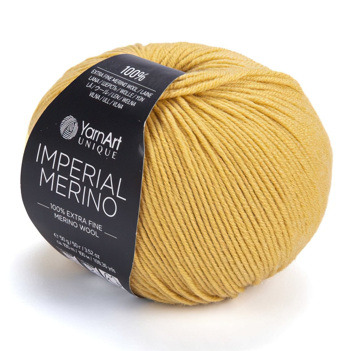 Levně Pletací příze YarnArt IMPERIAL MERINO 3309 okrová, jednobarevná, 50g/100m