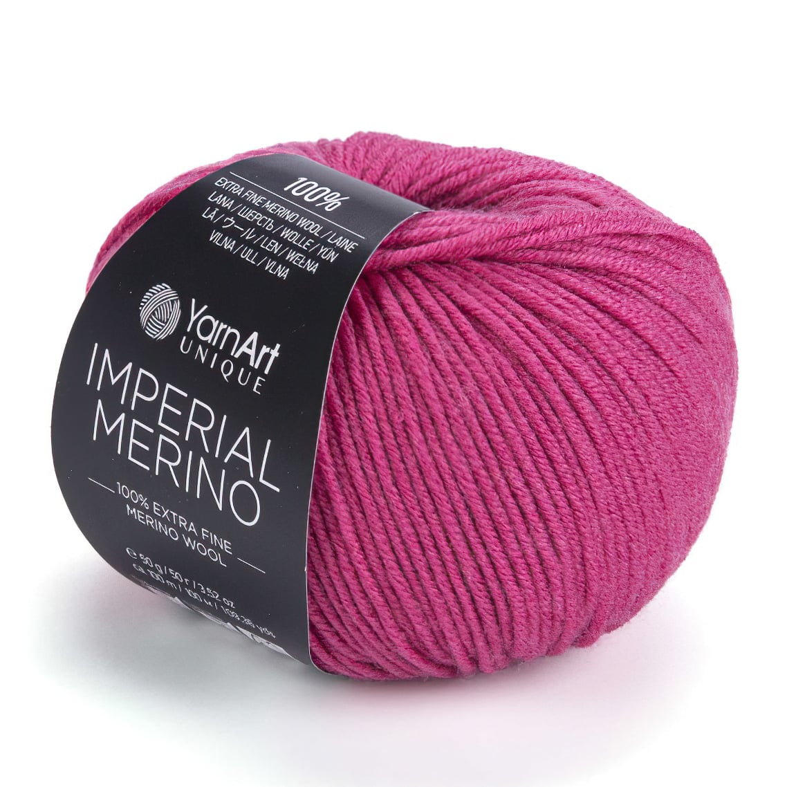 Levně Pletací příze YarnArt IMPERIAL MERINO 3318 malinová, jednobarevná, 50g/100m