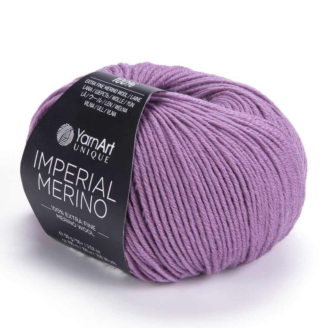 Levně Pletací příze YarnArt IMPERIAL MERINO 3322 fialová, jednobarevná, 50g/100m