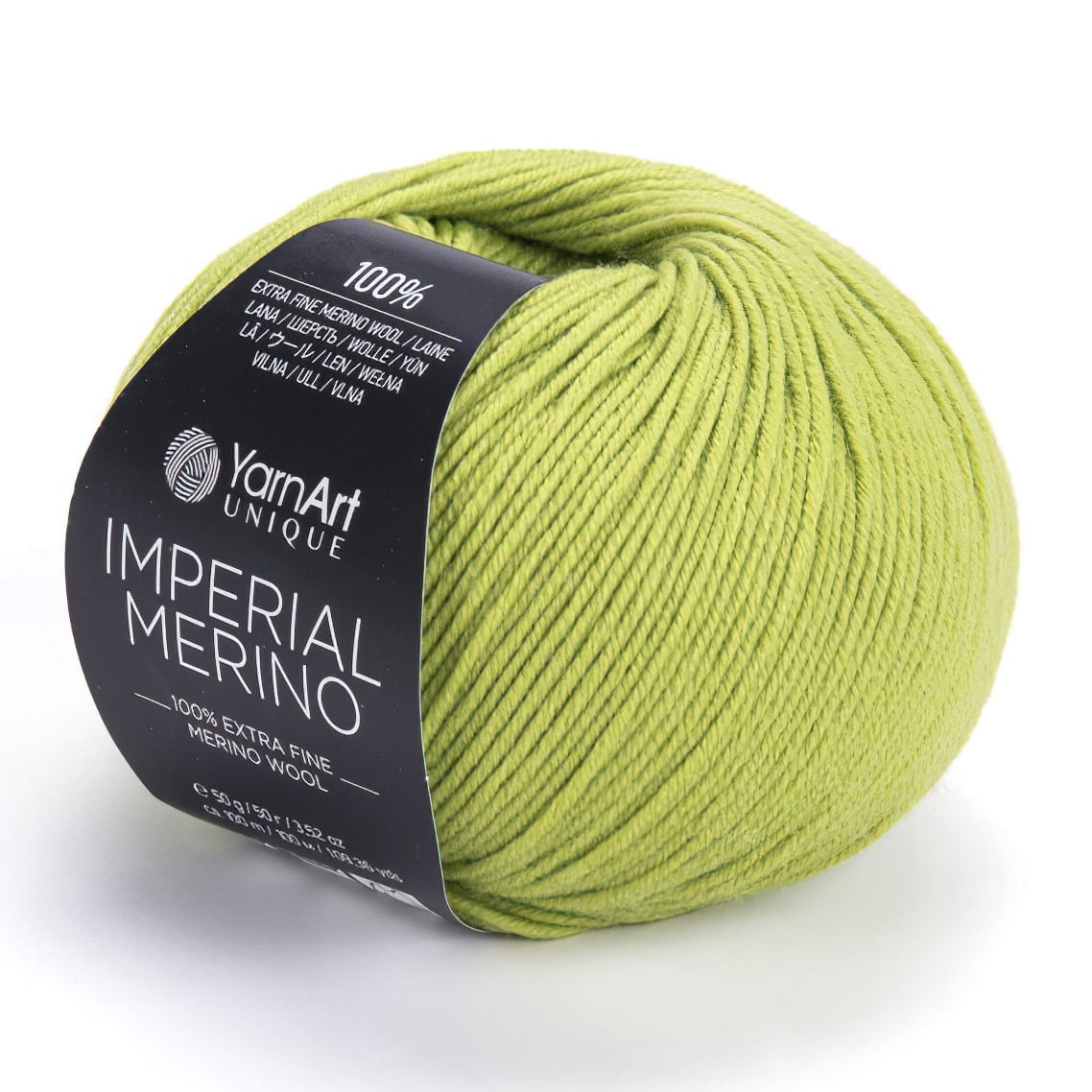 Levně Pletací příze YarnArt IMPERIAL MERINO 3331 zelená, jednobarevná, 50g/100m