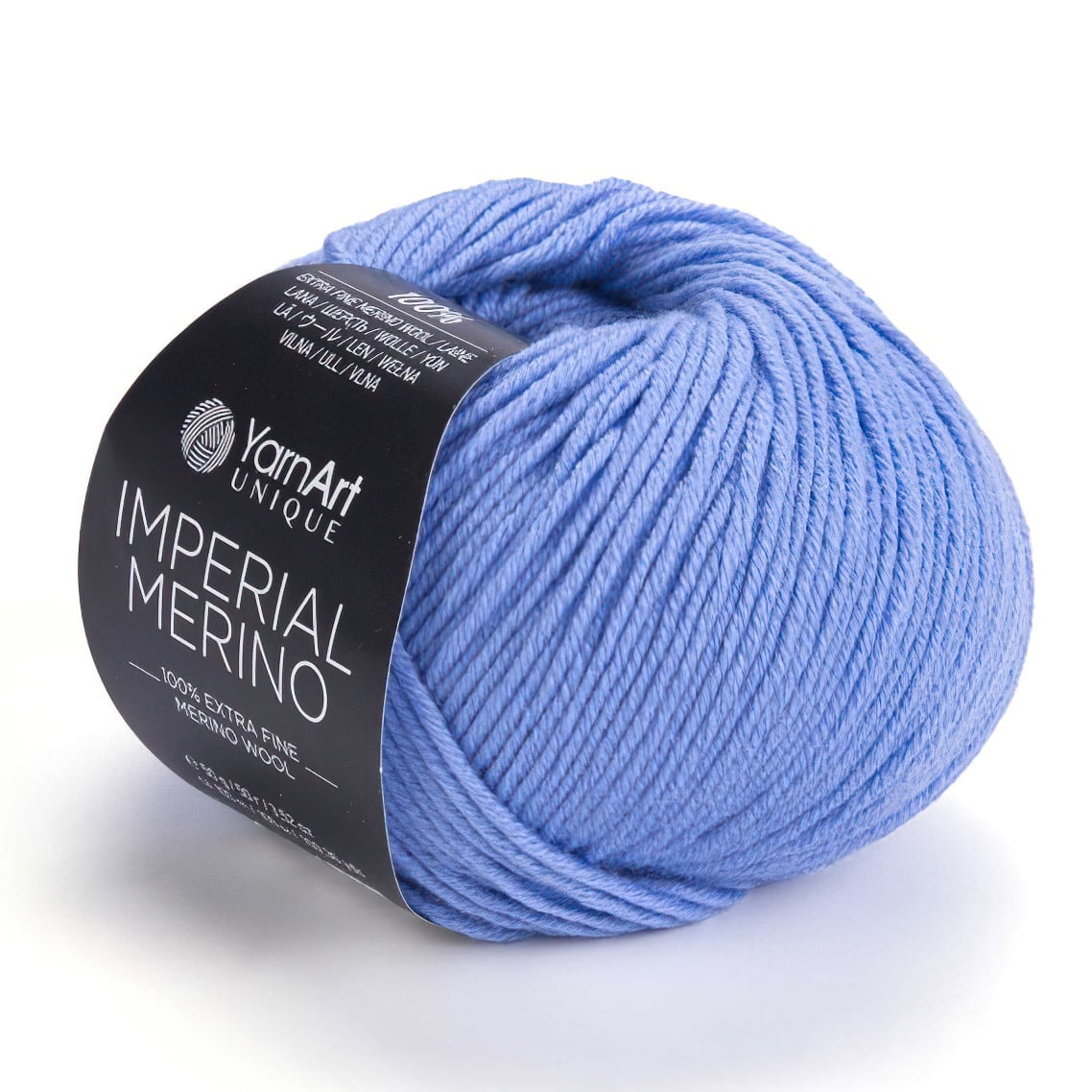 Levně Pletací příze YarnArt IMPERIAL MERINO 3341 modrá, jednobarevná, 50g/100m
