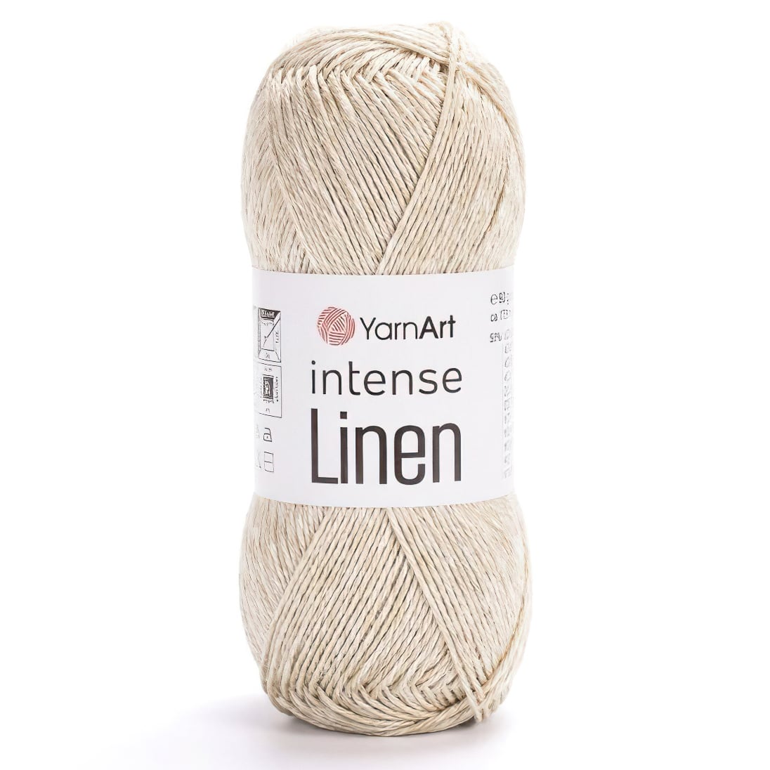 Pletací příze YarnArt INTENSE LINEN 4101 béžovo-banánová žíhaná, letní, 50g/175m