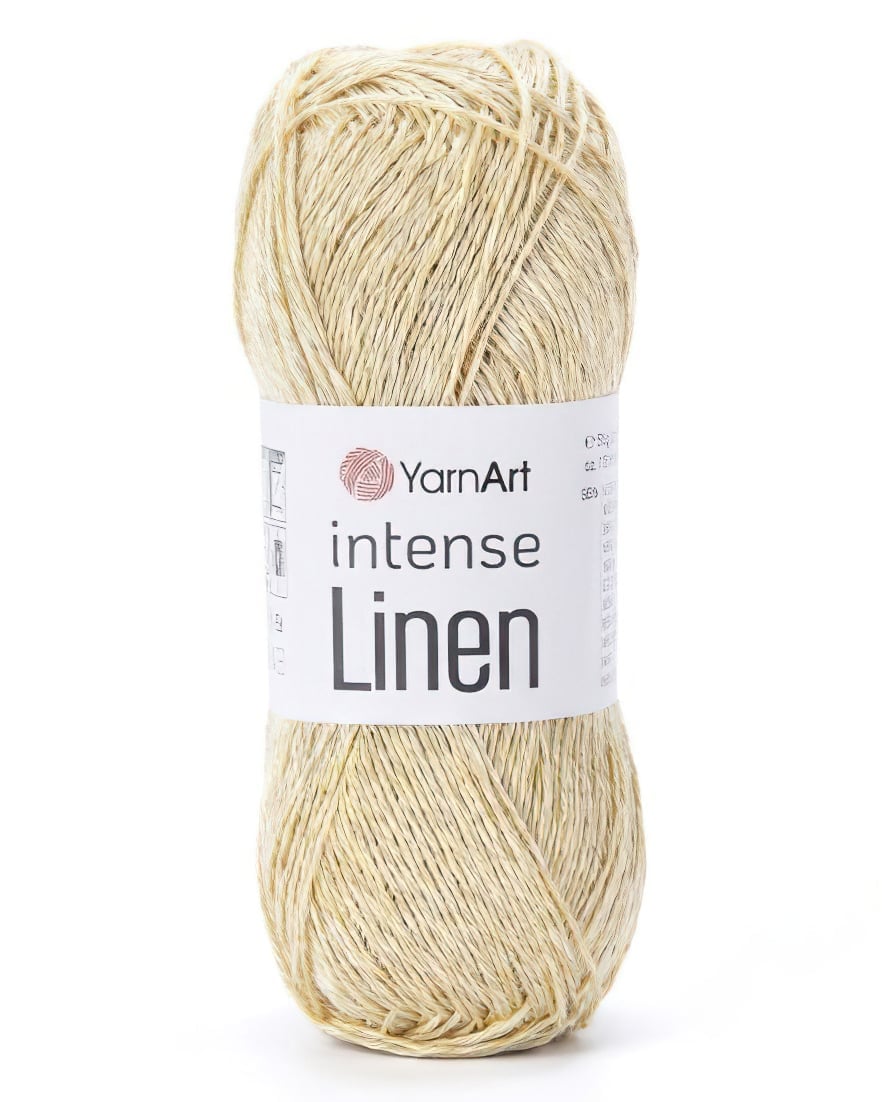 Pletací příze YarnArt INTENSE LINEN 4102 vanilka, letní, 50g/175m