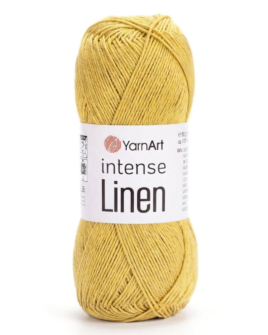 Pletací příze YarnArt INTENSE LINEN 4119 okrová, letní, 50g/175m
