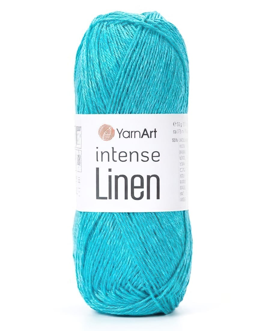 Pletací příze YarnArt INTENSE LINEN 4131 tyrkysová, letní, 50g/175m