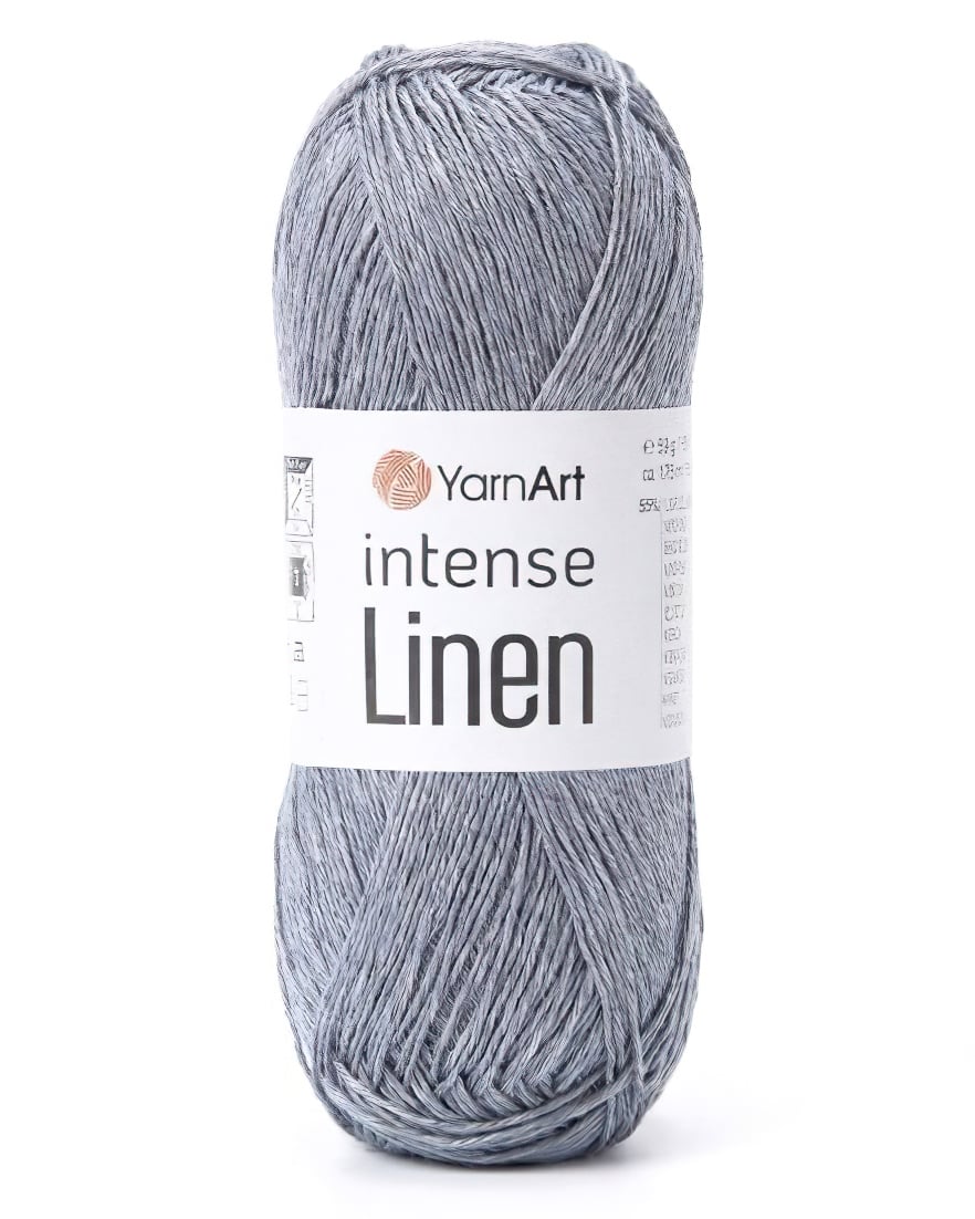 Pletací příze YarnArt INTENSE LINEN 4132 šedá, letní, 50g/175m