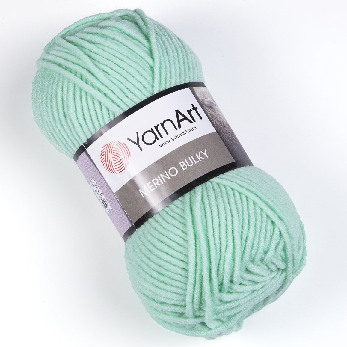 Pletací příze YarnArt MERINO BULKY 841 mentolově zelená, 100g/100m