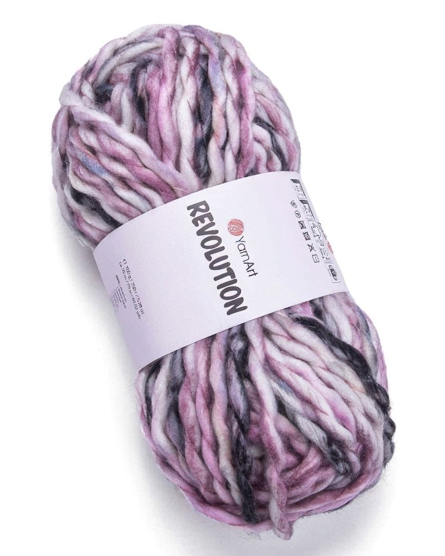 YarnArt pletací příze REVOLUTION 1618 růžová melírovaná, efektní, 150g/75m