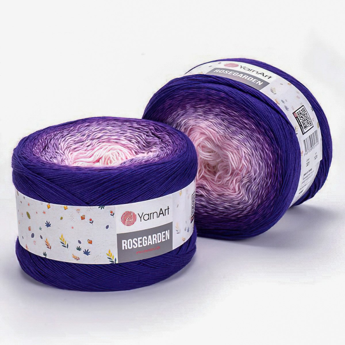 Pletací příze YarnArt ROSEGARDEN 321 fialovo-růžová, melírovaná (duhová), efektní, 250g/1000m