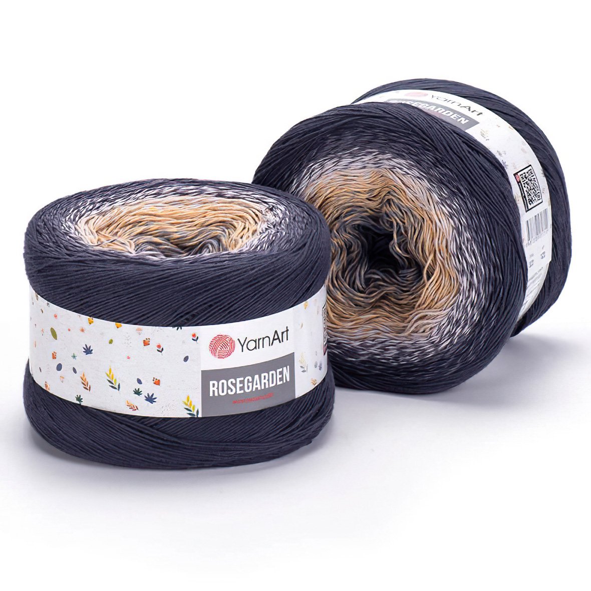 Pletací příze YarnArt ROSEGARDEN 323 šedo-béžová, melírovaná (duhová), efektní, 250g/1000m