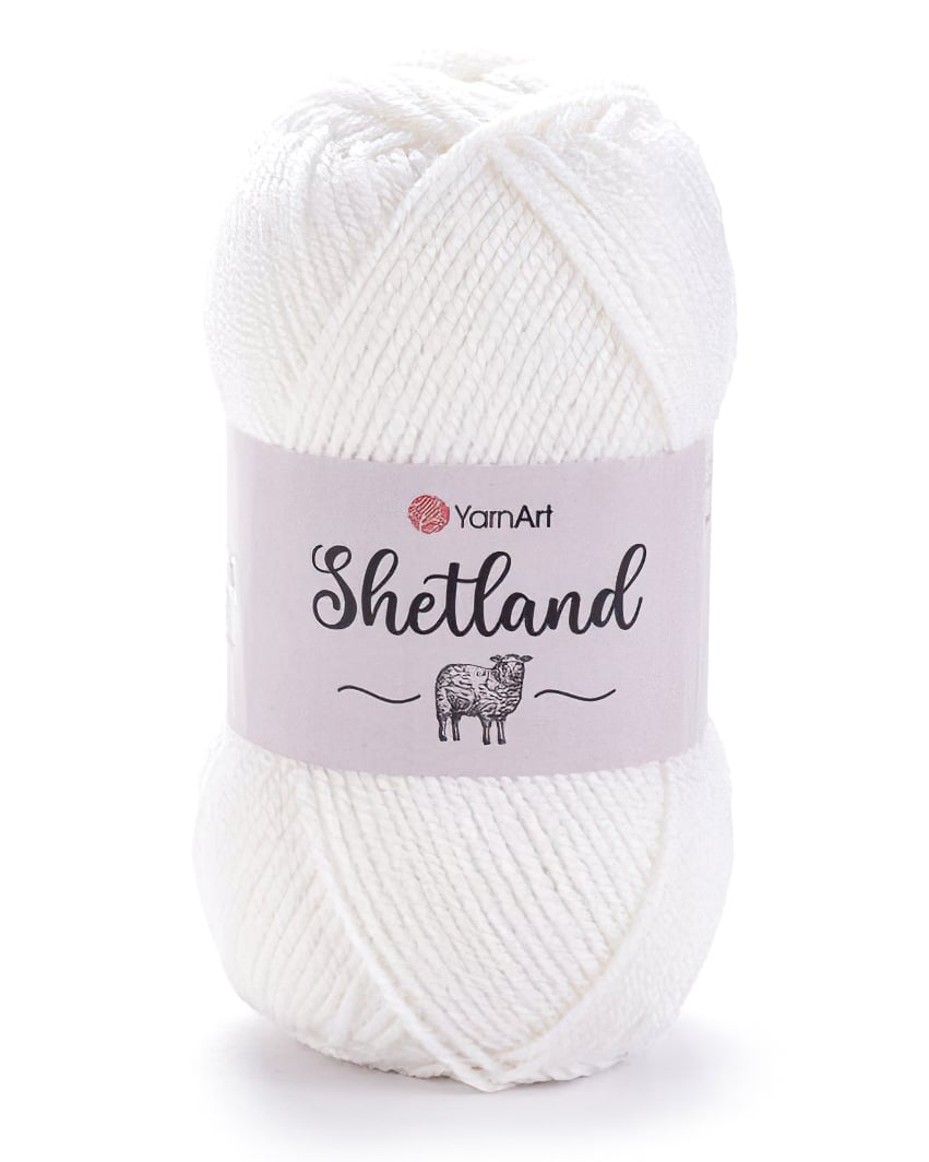 YarnArt pletací příze YarnArt SHETLAND 501 bílá, klasická 100g/220m