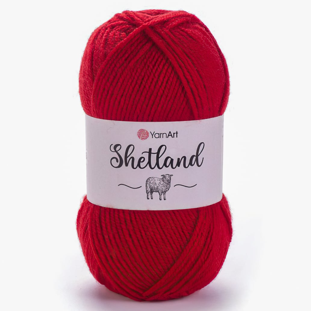 Levně YarnArt pletací příze YarnArt SHETLAND 507 červená, klasická 100g/220m