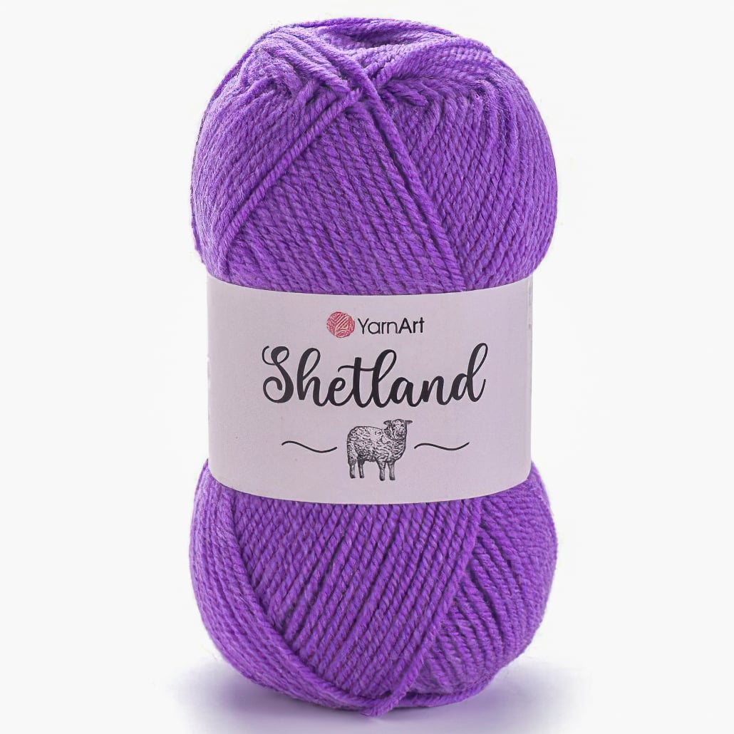 Levně YarnArt pletací příze YarnArt SHETLAND 514 fialová, klasická 100g/220m