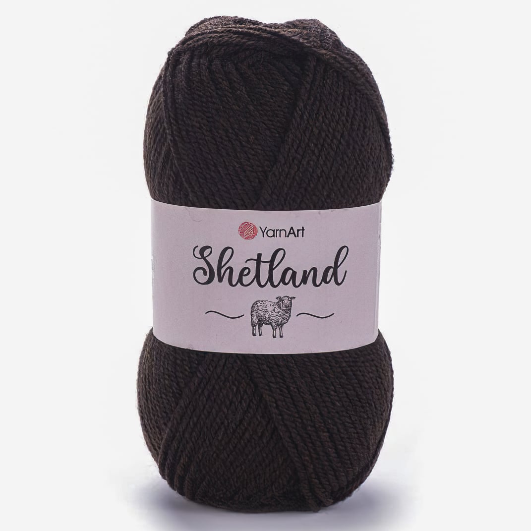 Levně YarnArt pletací příze YarnArt SHETLAND 519 čokoládová, klasická 100g/220m