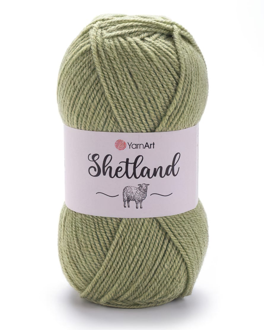 YarnArt pletací příze YarnArt SHETLAND 525 zelená, klasická 100g/220m