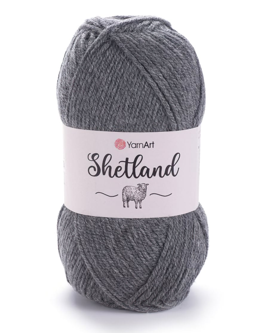 YarnArt pletací příze YarnArt SHETLAND 531 tmavě šedá žíhaná, klasická 100g/220m